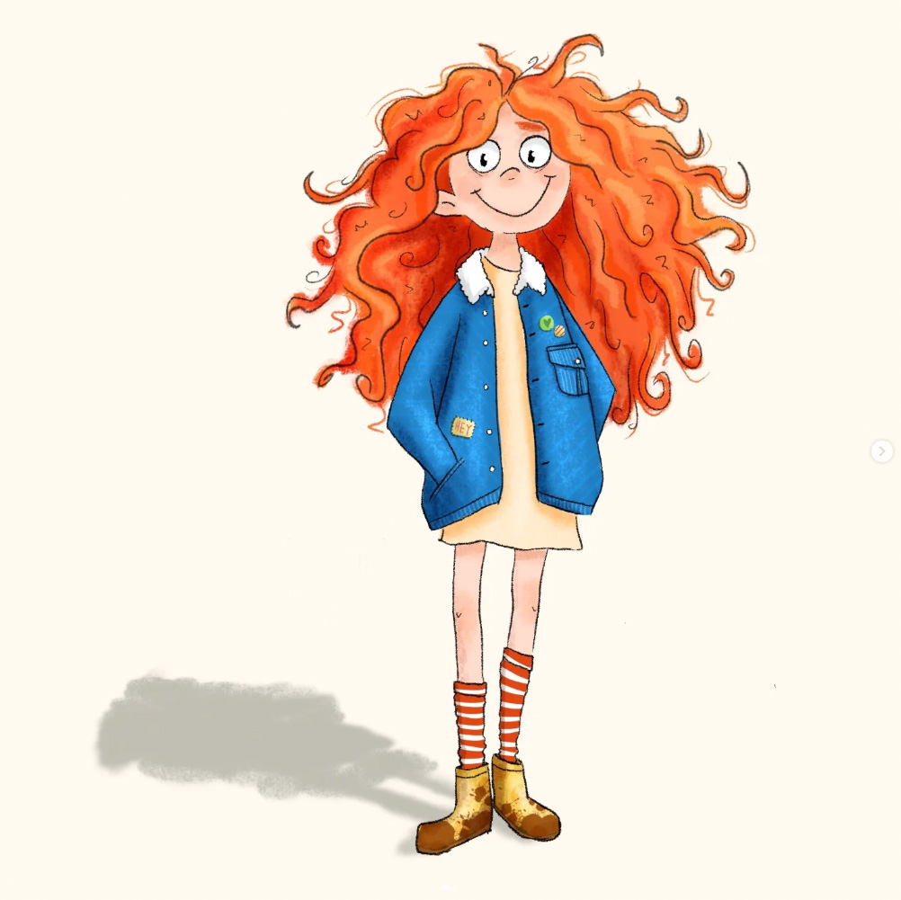 Illustration rothaariges Mädchen