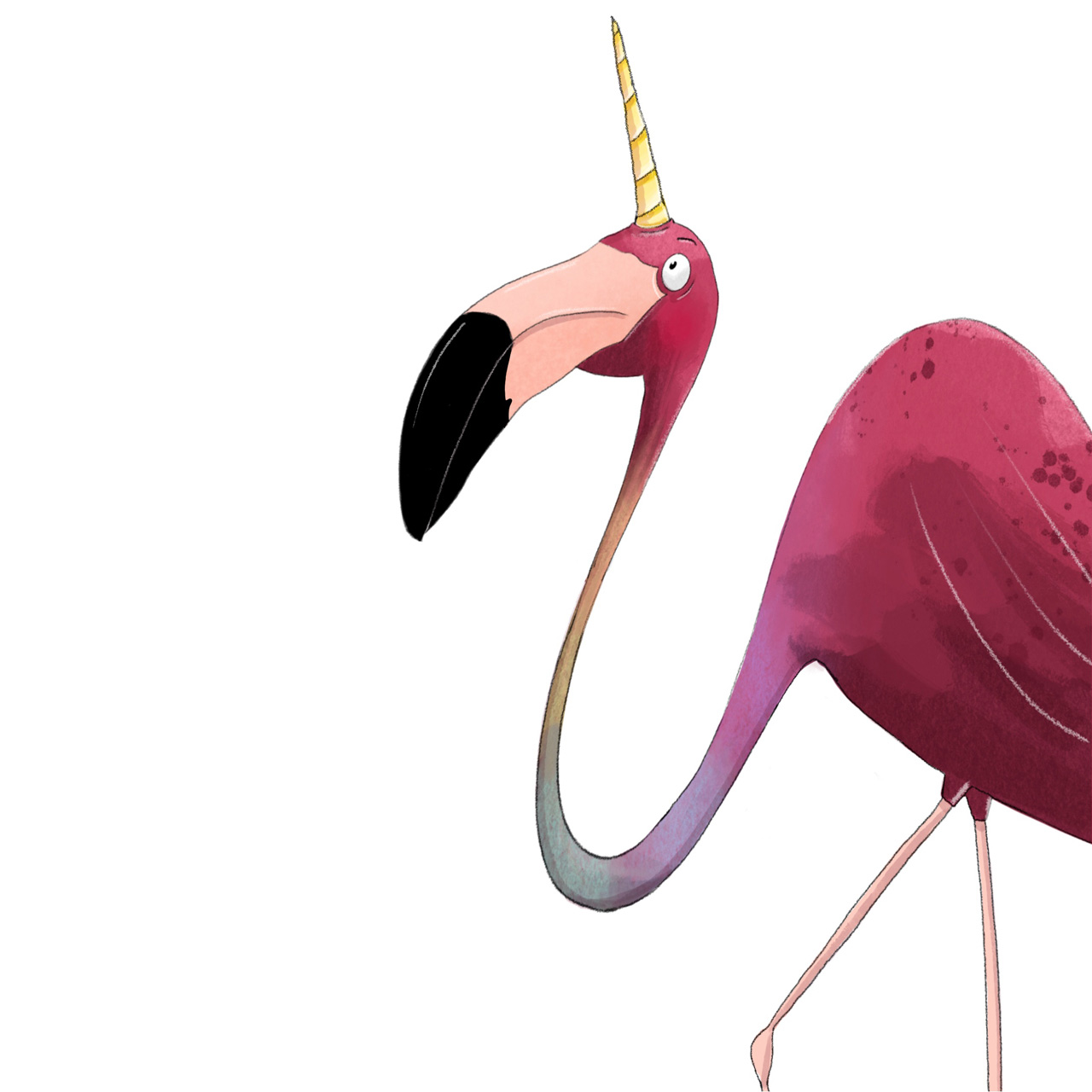 Tierillustration Flamingoeinhorn Kinderbuchillustatorin Hamburg Illustration Einhornflamingo
