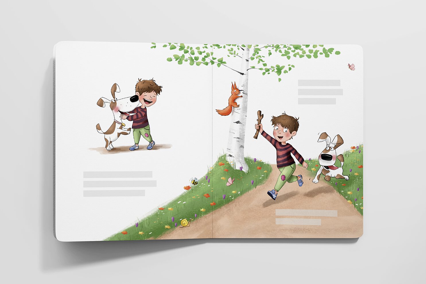 junge hund mock up seite
